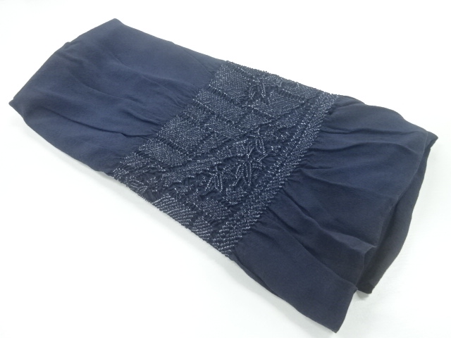 正絹　絞り竹笹模様男物兵児帯